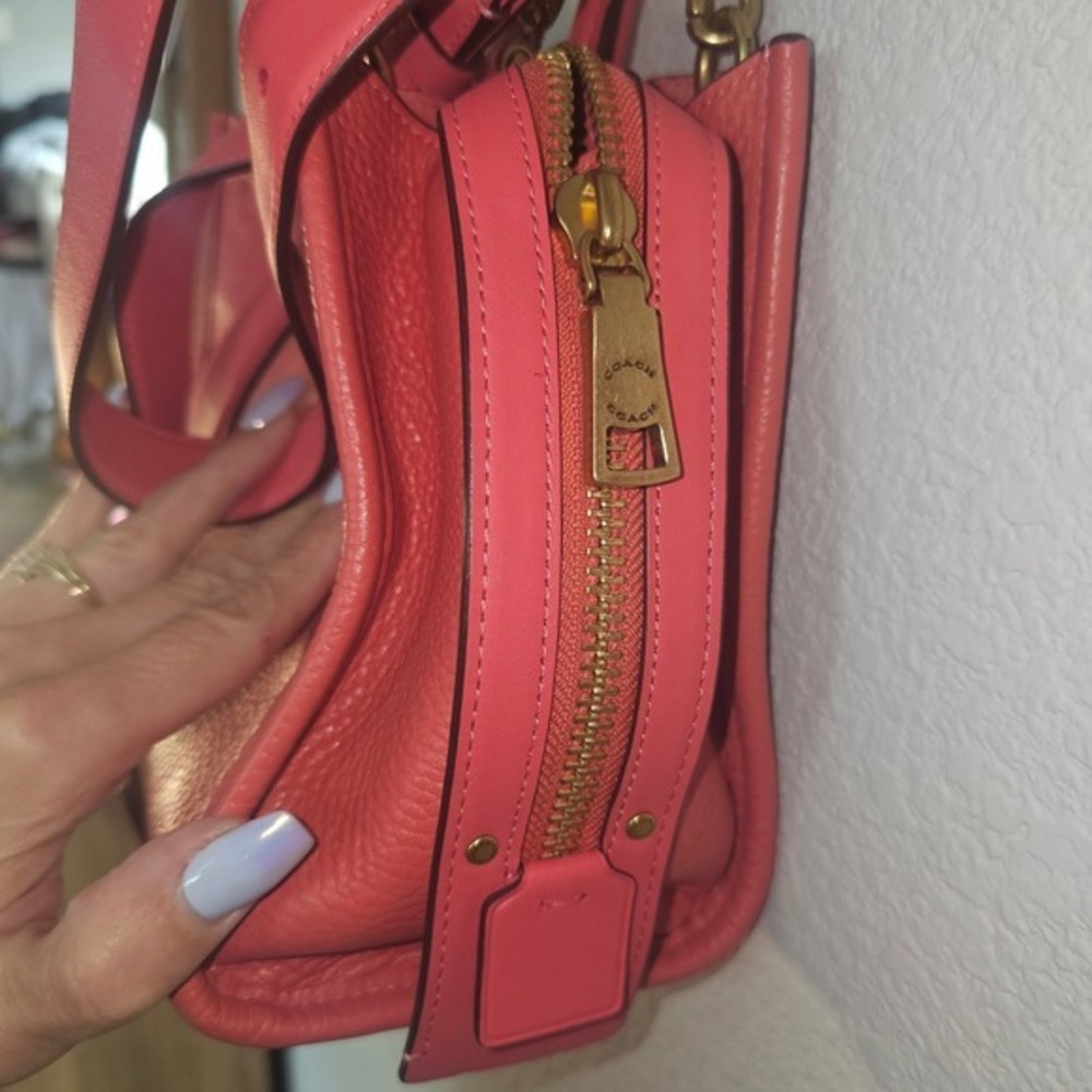 Disney x Coach Rogue 25 Minnie and Mickey watermelon leather suede - Picture 12 of 16
